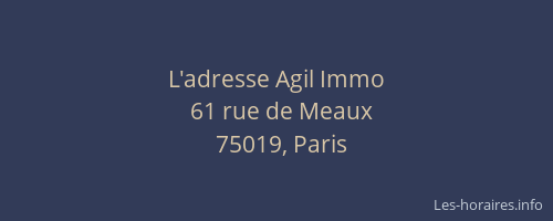 L'adresse Agil Immo