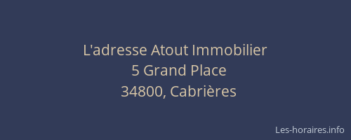 L'adresse Atout Immobilier