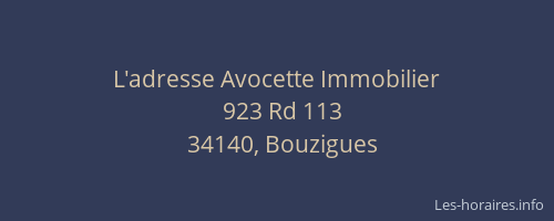 L'adresse Avocette Immobilier