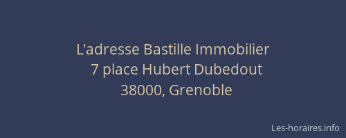 L'adresse Bastille Immobilier