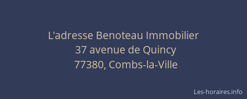 L'adresse Benoteau Immobilier
