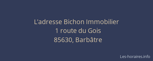L'adresse Bichon Immobilier