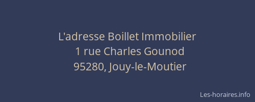 L'adresse Boillet Immobilier
