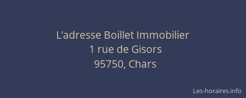 L'adresse Boillet Immobilier