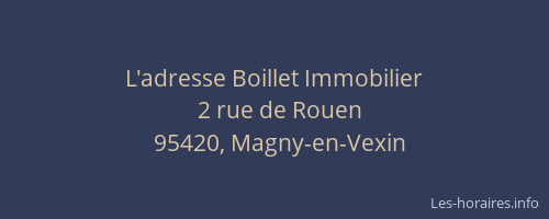 L'adresse Boillet Immobilier