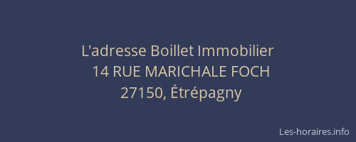 L'adresse Boillet Immobilier