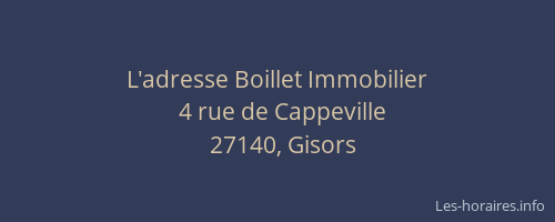 L'adresse Boillet Immobilier
