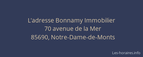 L'adresse Bonnamy Immobilier