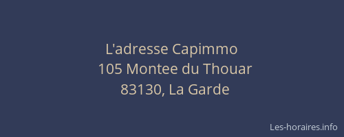 L'adresse Capimmo