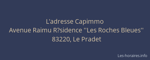 L'adresse Capimmo