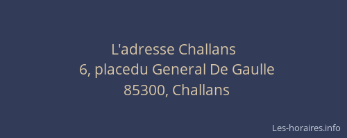 L'adresse Challans