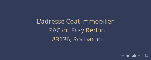 L'adresse Coat Immobilier