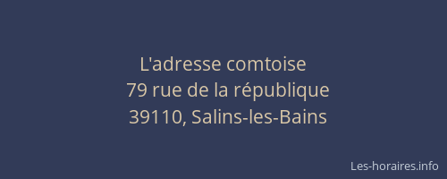 L'adresse comtoise