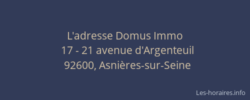 L'adresse Domus Immo