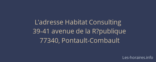L'adresse Habitat Consulting