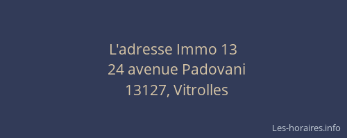 L'adresse Immo 13