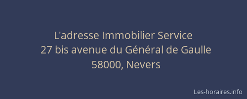 L'adresse Immobilier Service