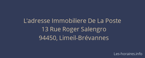 L'adresse Immobiliere De La Poste