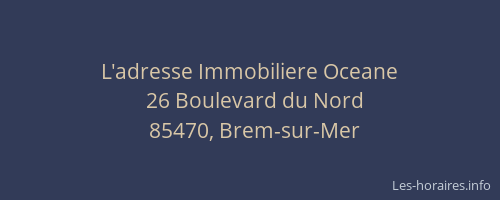 L'adresse Immobiliere Oceane