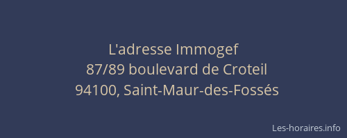 L'adresse Immogef