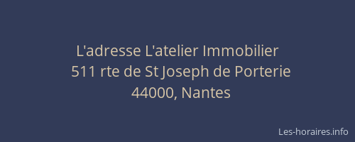 L'adresse L'atelier Immobilier