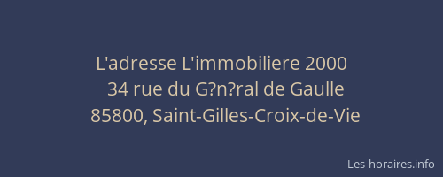L'adresse L'immobiliere 2000