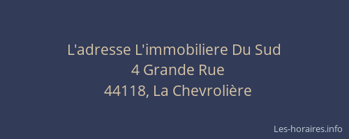 L'adresse L'immobiliere Du Sud