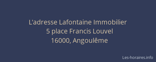 L'adresse Lafontaine Immobilier