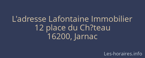 L'adresse Lafontaine Immobilier