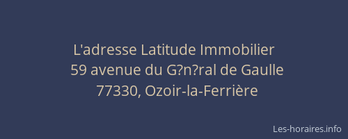 L'adresse Latitude Immobilier
