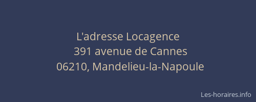 L'adresse Locagence