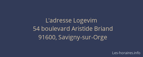 L'adresse Logevim