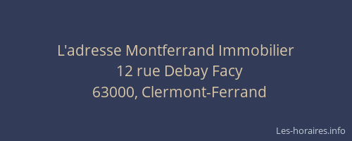 L'adresse Montferrand Immobilier