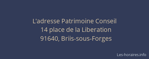 L'adresse Patrimoine Conseil