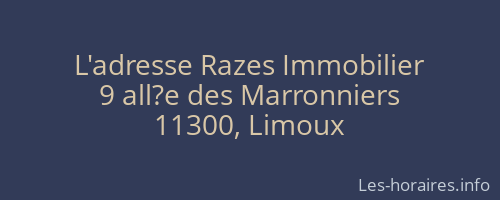 L'adresse Razes Immobilier