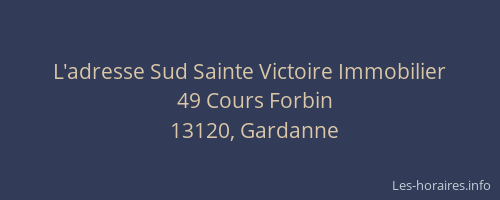 L'adresse Sud Sainte Victoire Immobilier