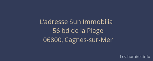 L'adresse Sun Immobilia