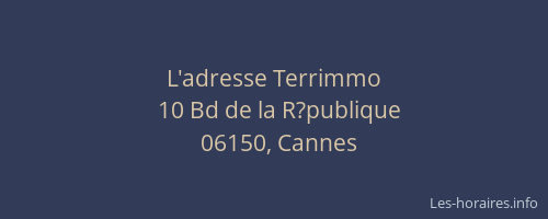 L'adresse Terrimmo