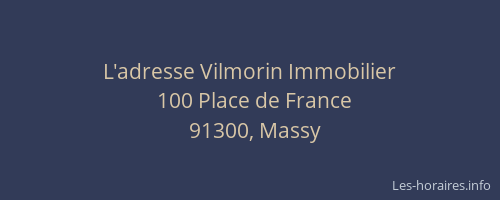 L'adresse Vilmorin Immobilier