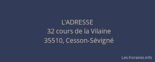 L'ADRESSE