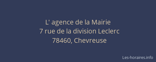 L' agence de la Mairie