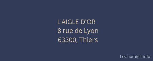 L'AIGLE D'OR