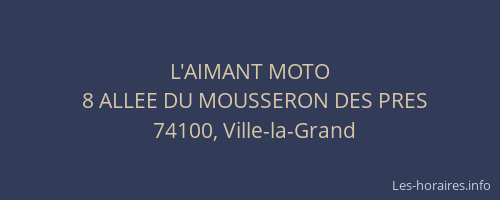 L'AIMANT MOTO