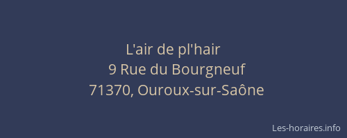 L'air de pl'hair