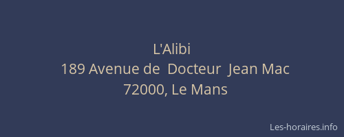 L'Alibi