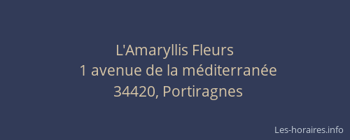 L'Amaryllis Fleurs