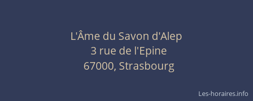 L'Âme du Savon d'Alep