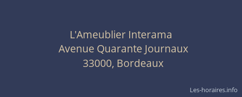 L'Ameublier Interama