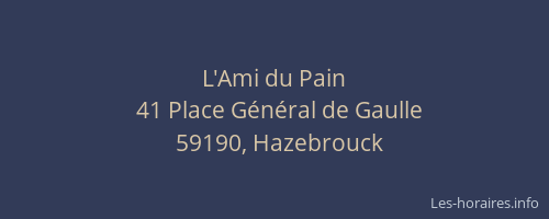 L'Ami du Pain