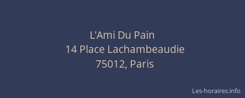L'Ami Du Pain